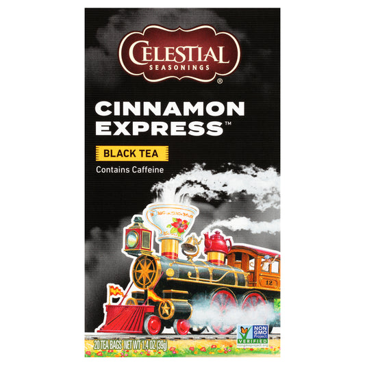 Celestial Seasonings Tea Black Cinnamon Express 20 Bag (Pack Of 6)