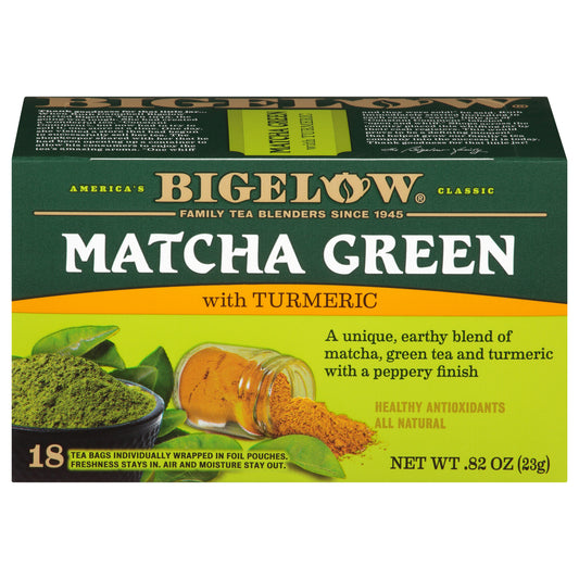 Bigelow Tea Matcha Green Tumeric 0.82 oz (Pack Of 6)