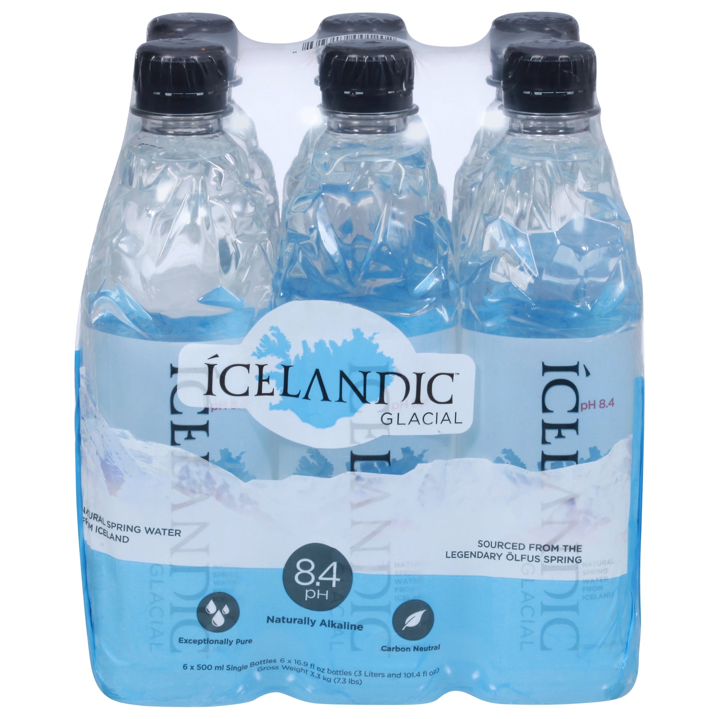 Icelandic Glacial Natural Spring Water 6-Pack 101.4 fl oz Pack of 4