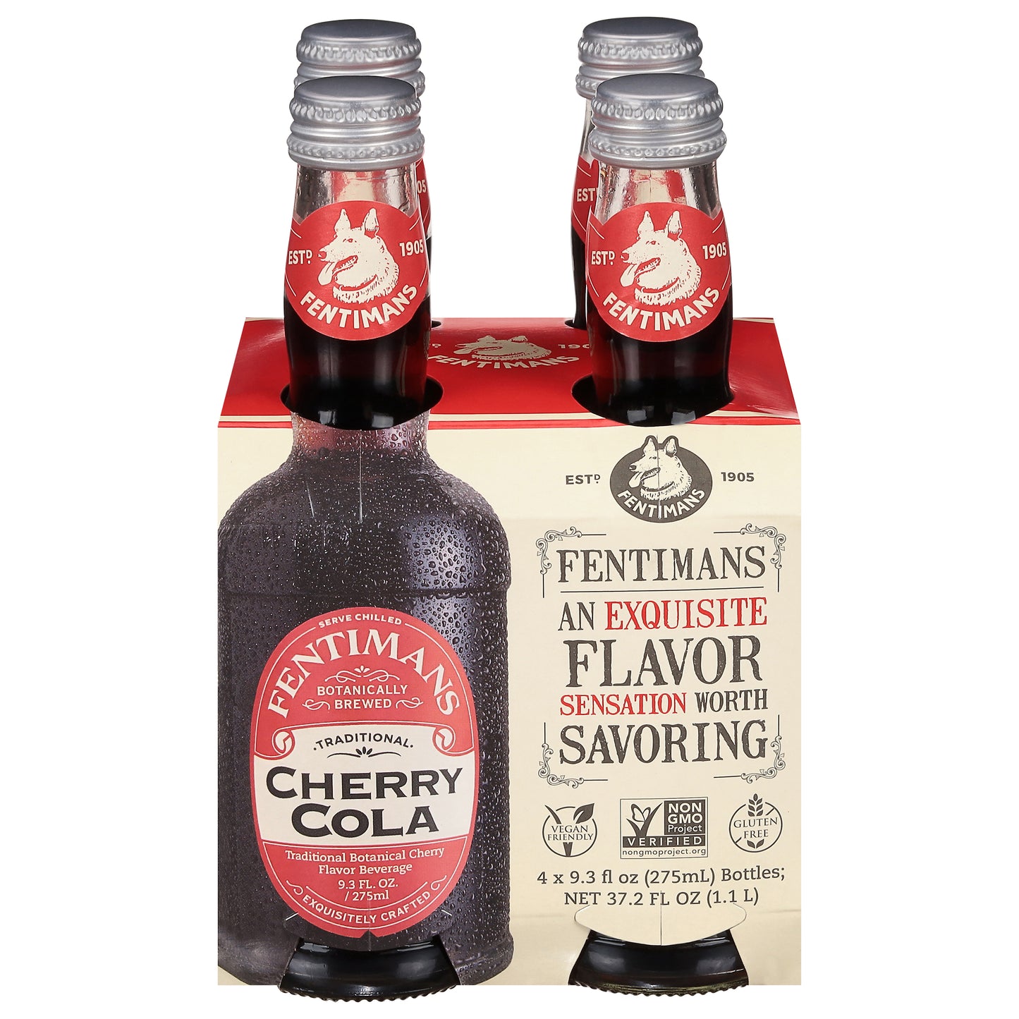 Fentimans Beverage 4Pk Cola Cherry 37.2 FO (Pack Of 6)