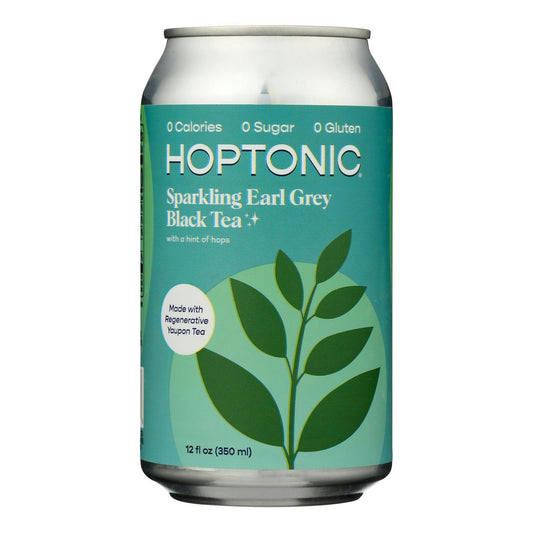 Hoptonic Tea - Sparkling Black Tea Earl Grey - 12 Fl oz (Pack of 6)