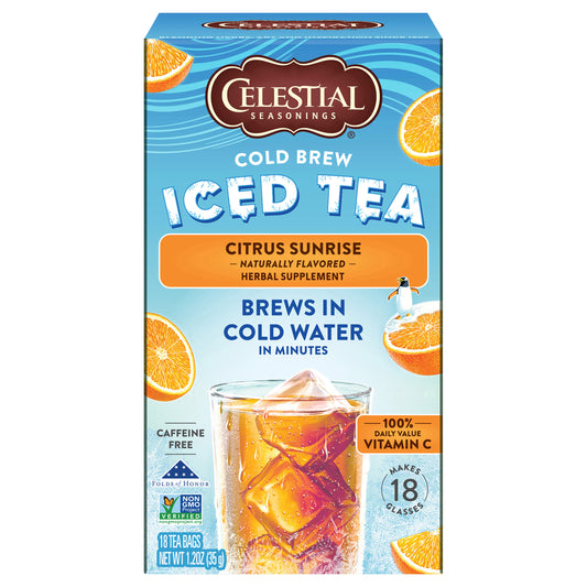 Celestial Seasonings Tea Cold Brew Citrus 18 Bag (Pack Of 6)