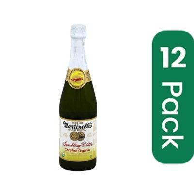 Martinelli Juice Sparkling Cider Organic 25.4 FO (Pack of 12)