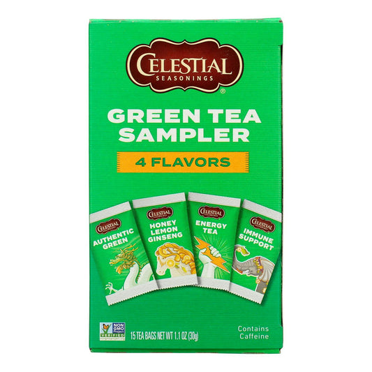 Celestial Seasonings - Green Tea Sampler 4 Flavors - 15 ct (Pack of 6)