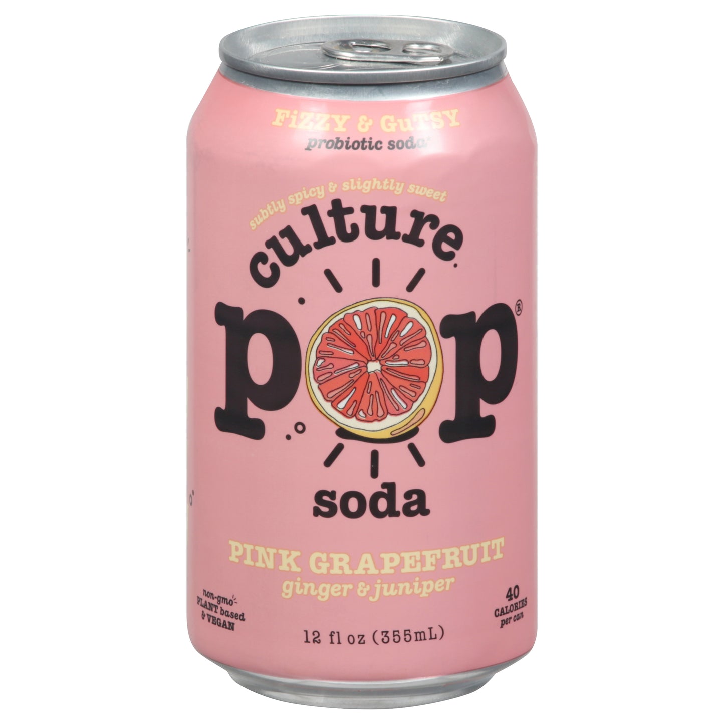 Culture Pop Soda Probiotic Grapefruit 12 FO (Pack Of 12)