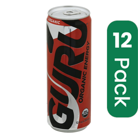 GURU Organic Original Energy Drink - 12 Fl. oz (Pack of 24)