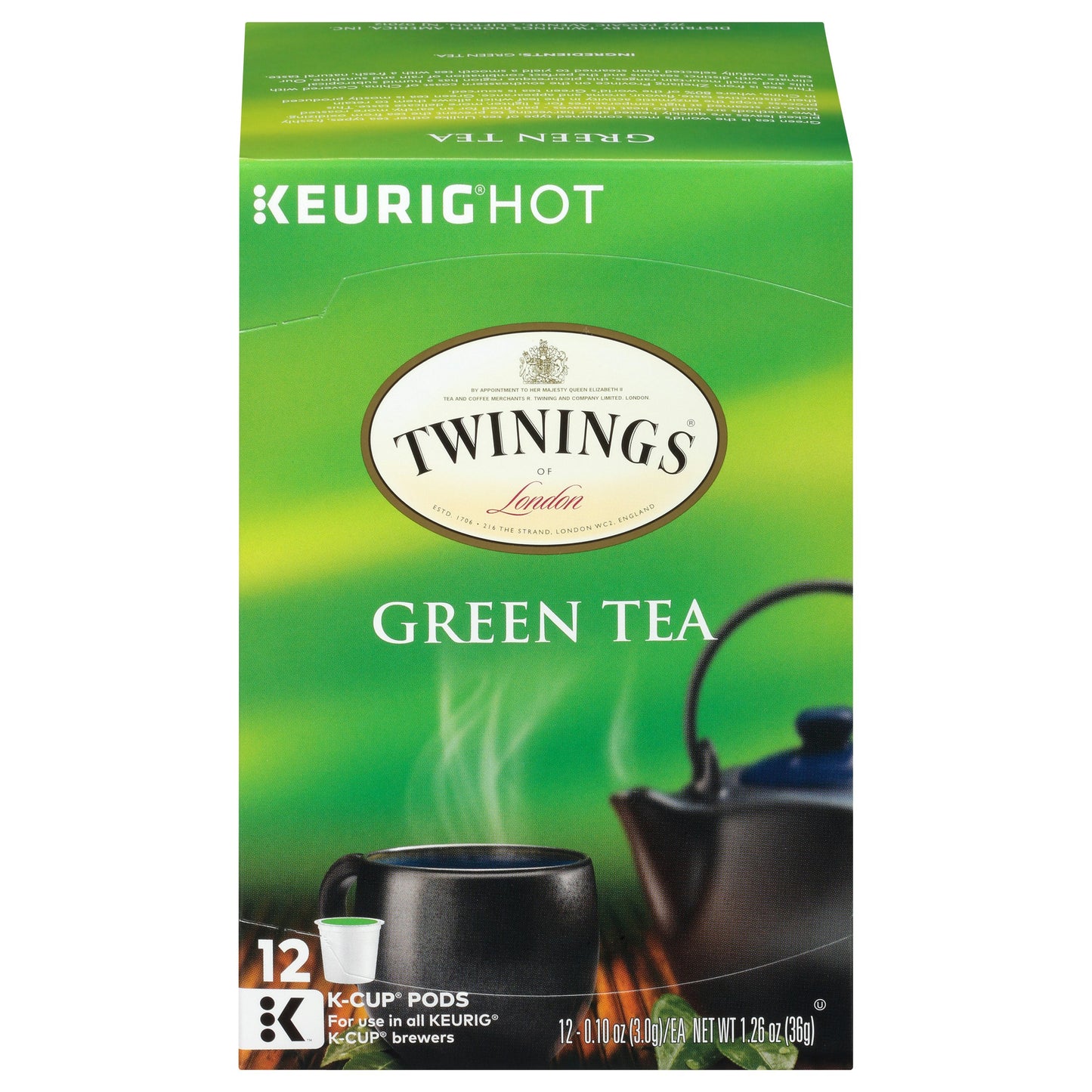 Twining Tea Tea Kcup Pure Green 12 Pieces (Pack of 6)