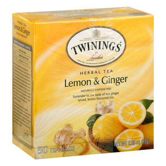 Twining Tea Lemon Ginger 50 Bag (Pack Of 6)