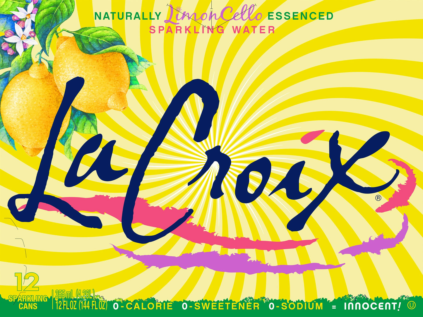 La Croix Water Sparkling Limoncello 144 fl oz (Pack of 2)