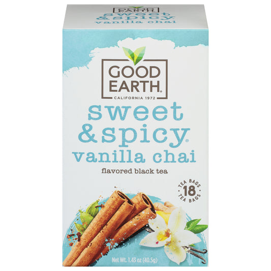 Good Earth Tea Vanilla Chai Black 18 Bag (Pack Of 6)