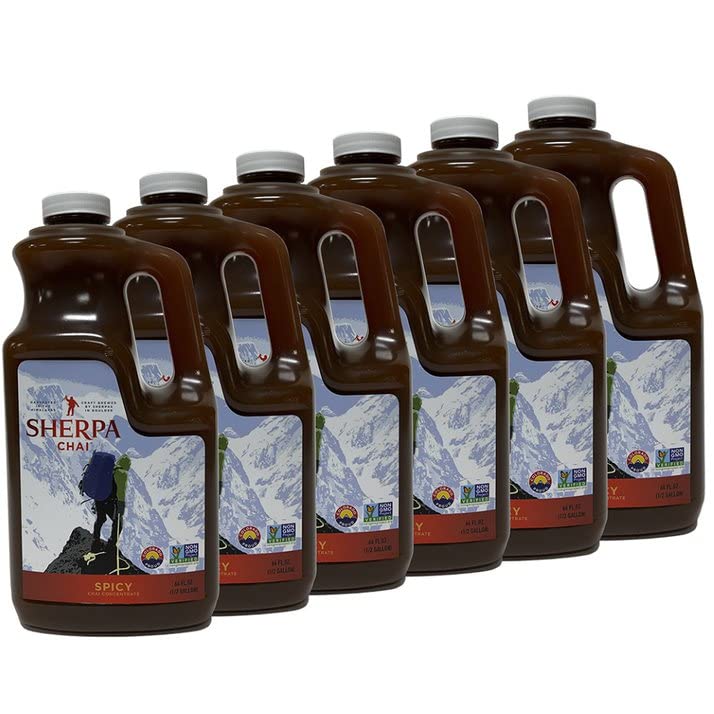 Sherpa Chai Spicy Concentrate Tea 32 oz (Pack of 6)