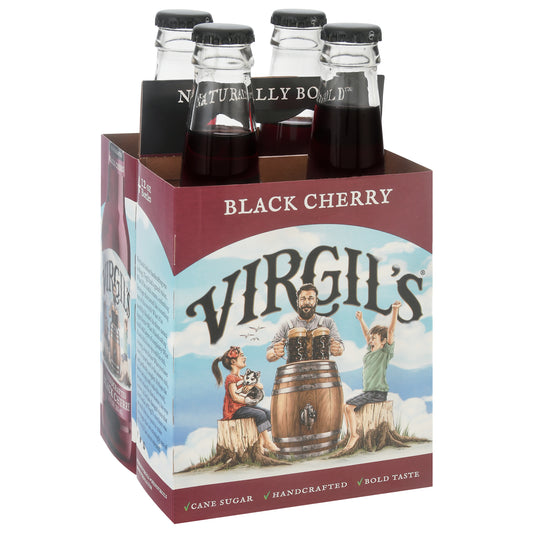 Virgil's Soda Black Cherry Cream 4 Pack 48 fl oz