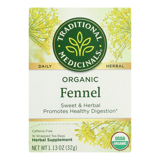 Traditional Medicinals Organic Herbal Tea - Fennel 16 Bags (Pack of 6)