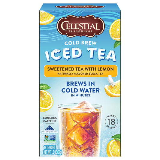 Celestial Seasonings Tea Cold Brew Sweet Lemon 18 Bag (Pack Of 6)