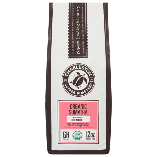 Charleston Coffee Roasters Sumatra Ground Coffee 12 oz Pack of 6