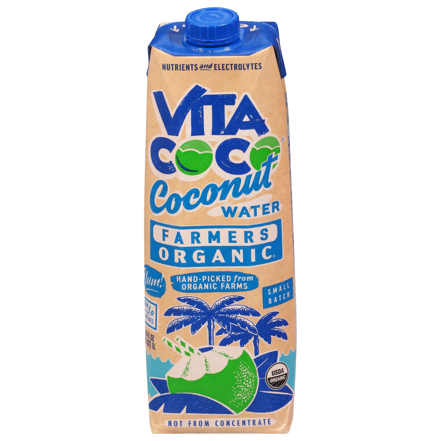Vita Coco Water Coconut Organic 33.8 Fl oz (Pack of 12)