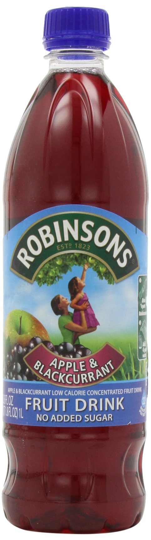Robinsons Apple Blackcurrant Squash Juice 1 liter Pack of 12