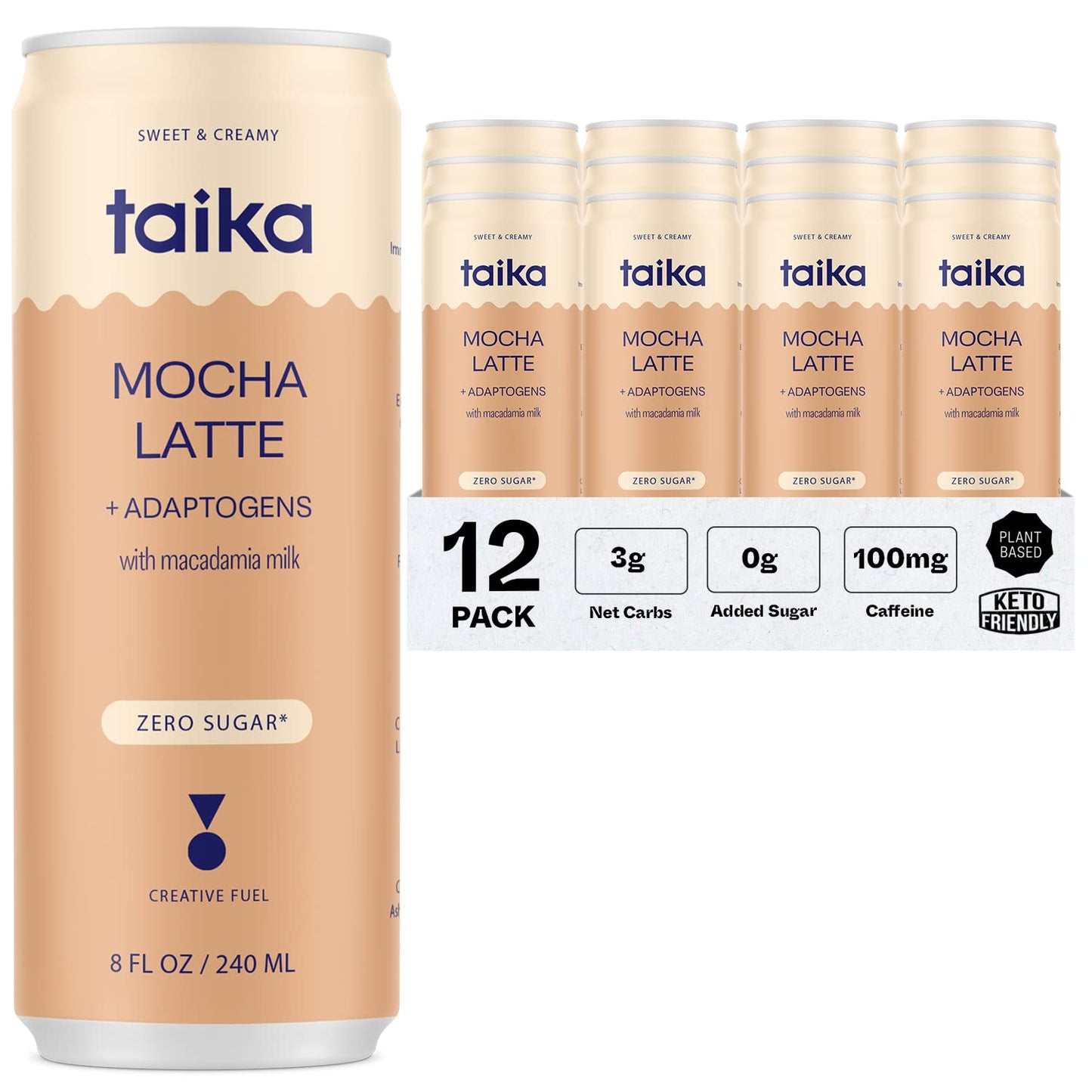 Taika Coffee Mocha Latte RTD 8fl oz Pack of 12