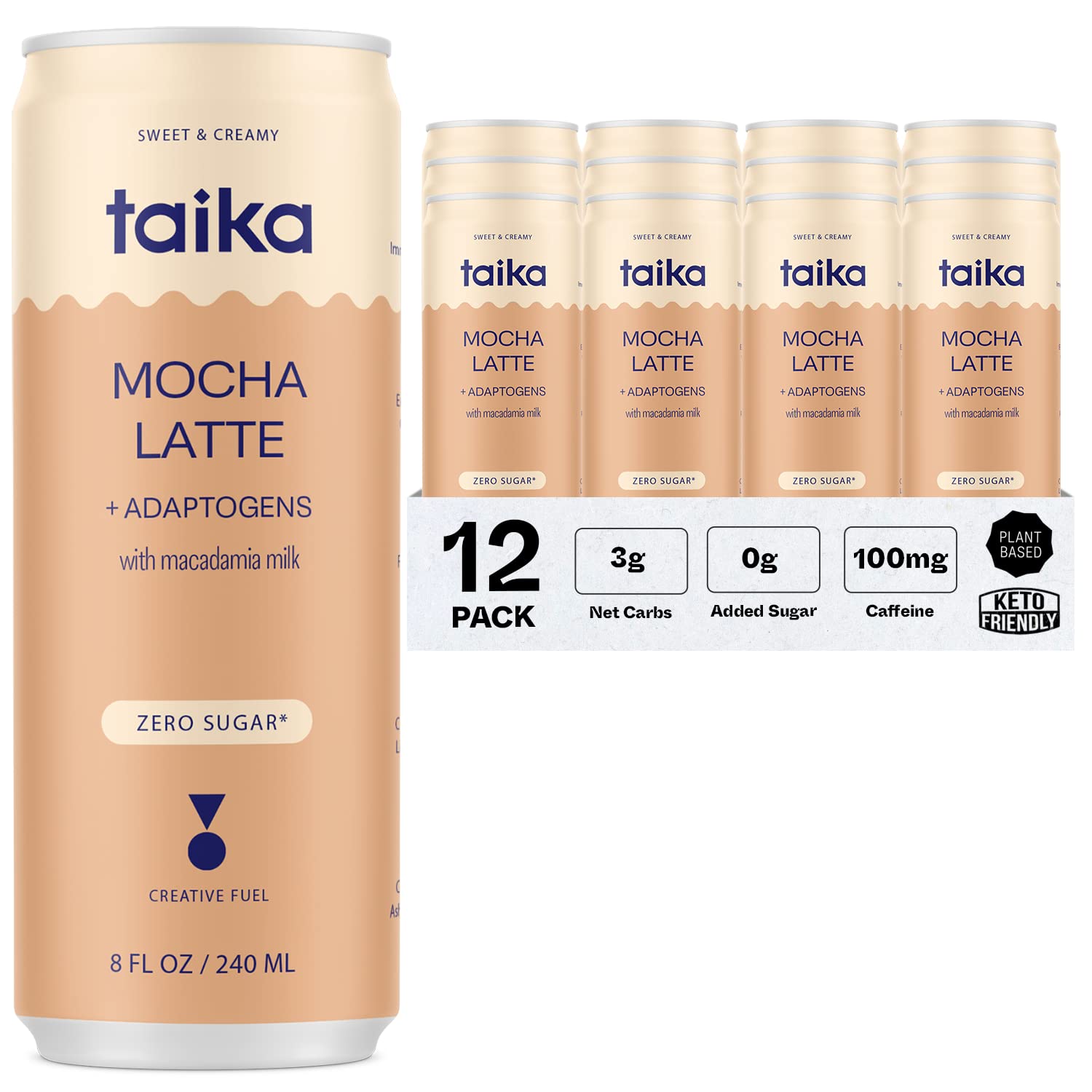 Taika Coffee Mocha Latte RTD 8fl oz Pack of 12