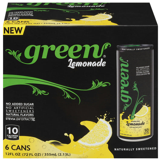 Green Cola Soda Green Lemonade 6 Pack 72 fl oz (Pack of 4)