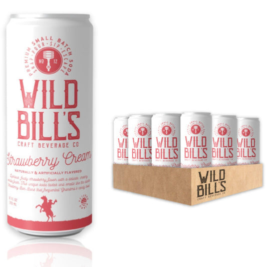 Wild Bill's Craft Strawberry Cream Soda 12 fl oz Pack of 12