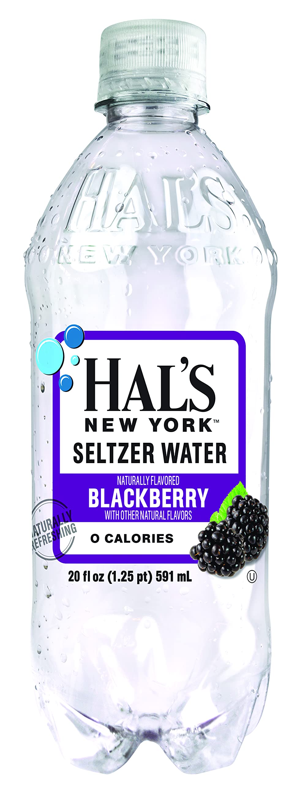 Hal's New York Blackberry Seltzer 20oz Pack of 24
