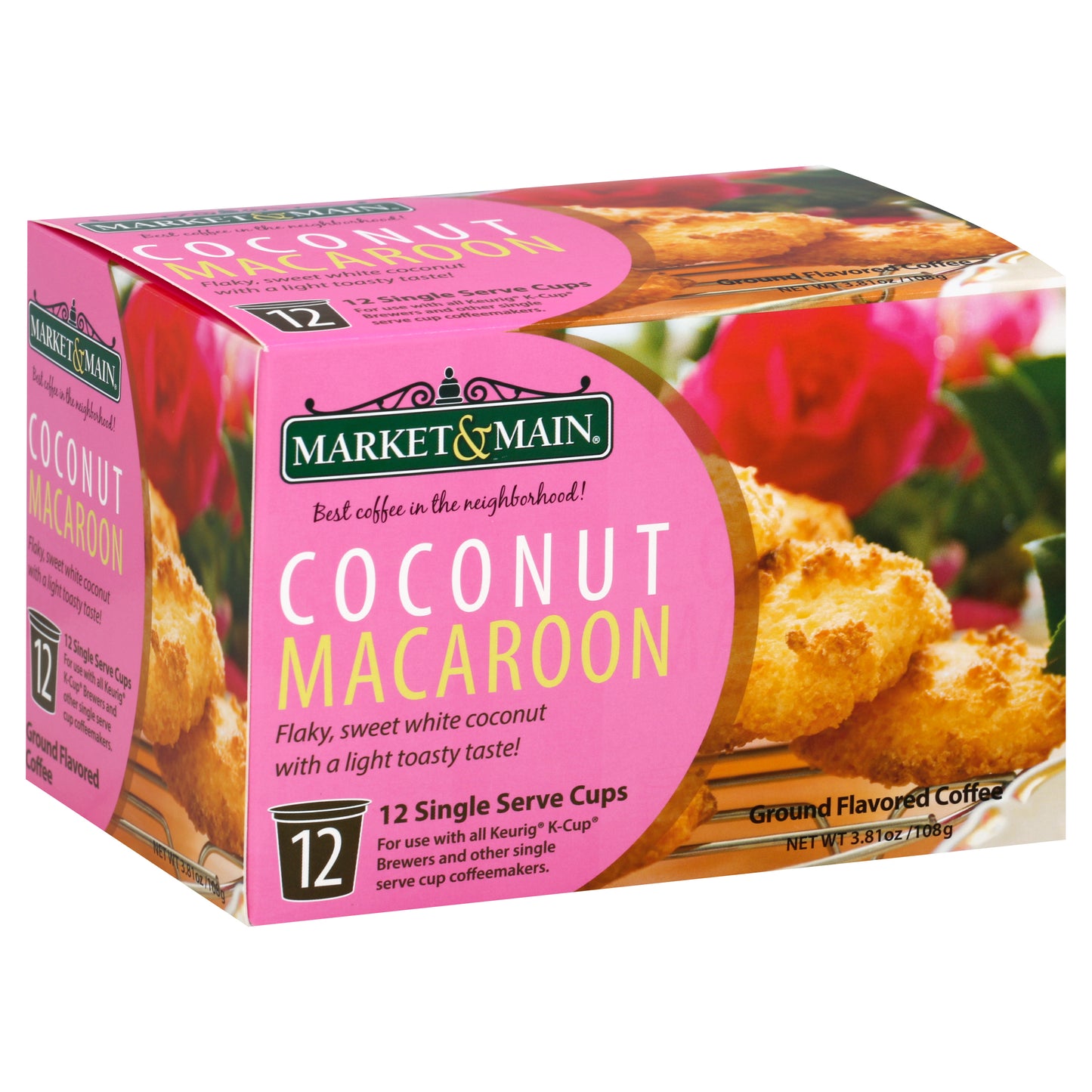 Market And Main Coffee Coconut Macaroon 3.81 Oz (Pack Of 6)