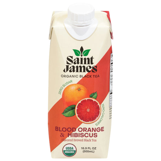 St James Black Tea Blood Orange & Hibiscus 16.9fz - 16.9 FZ (Pack of 12)