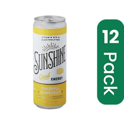 Sunshine Drink Energy Tropical Pineapple 12 FO (Pack of 12)