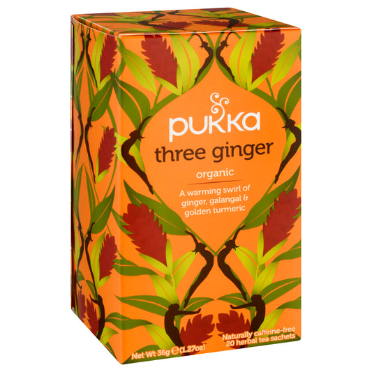 Pukka Herbs Tea Herbal Three Ginger 20 Bag (Pack Of 4)