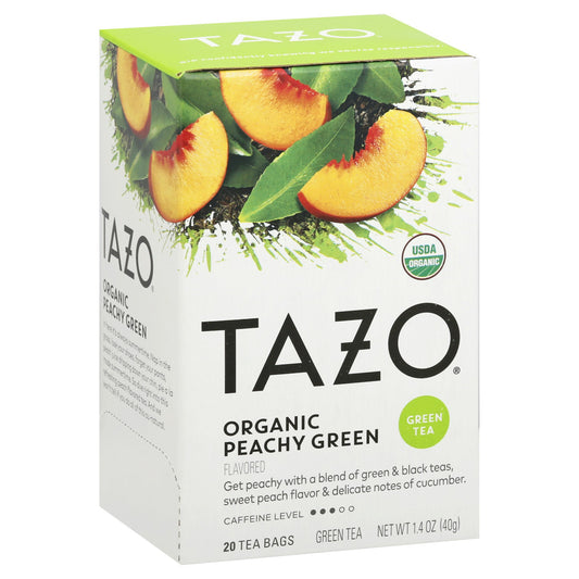 Tazo Tea Bag Peach Green Organic 20 Bag (Pack of 6)