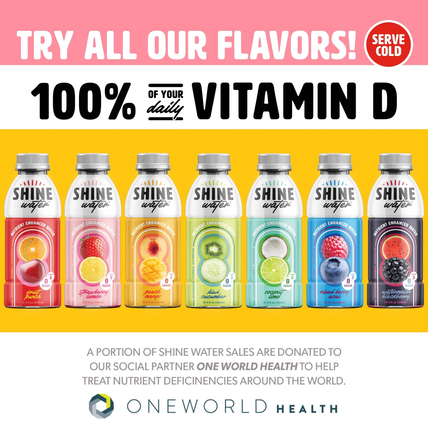 Shinewater Water Fruit Punch 16.9fl oz Pack of 12