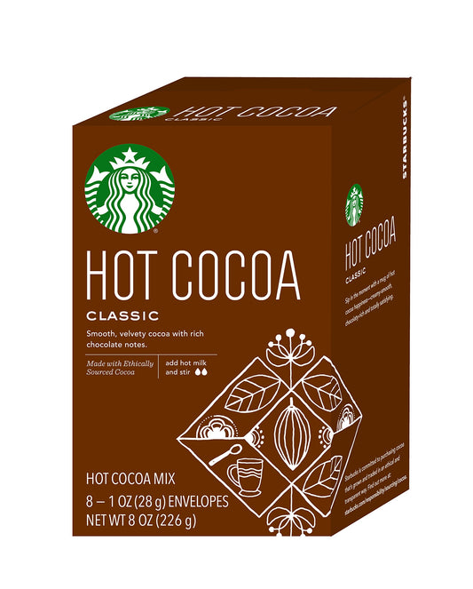 Starbucks Hot Cocoa Classic Box 8 pc 8 oz Pack of 6