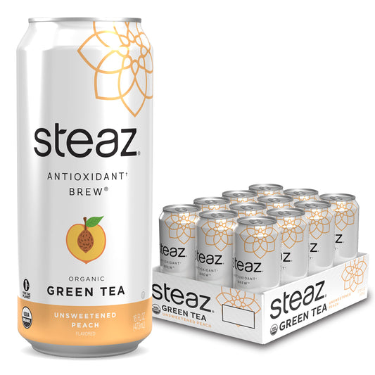 Steaz Tea Antiox Brew Unsweetened 16 fl oz Pack of 12
