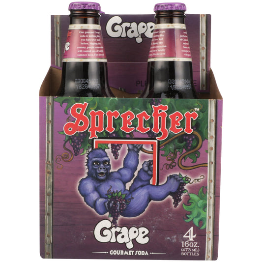 Sprecher Grape Soda 4pk 64oz Pack of 6