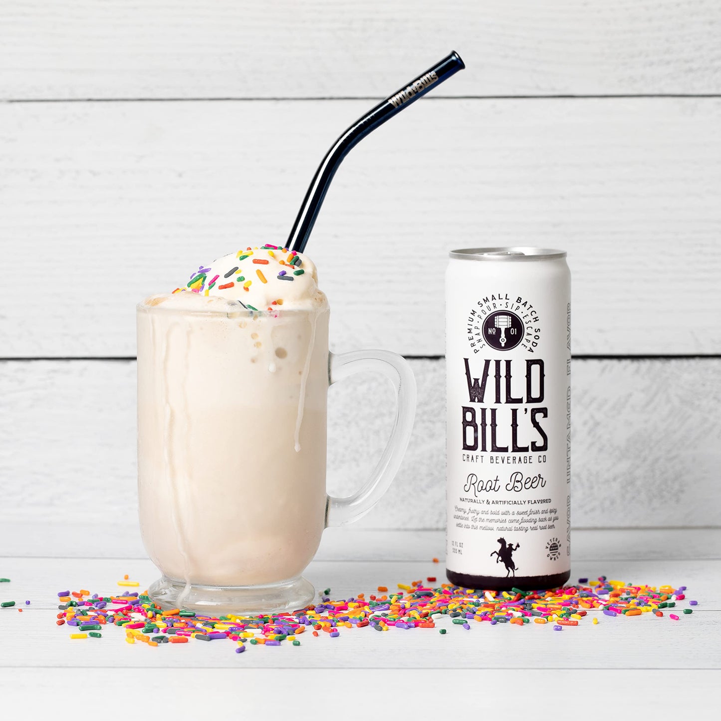 Wild Bill's Craft Root Beer Soda 12 fl oz Pack of 12