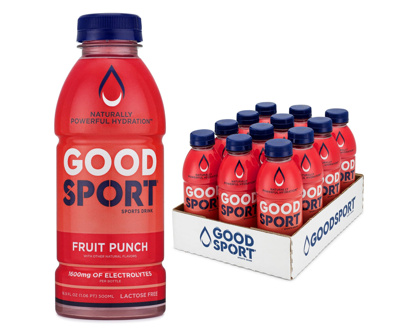 GoodSport Fruit Punch Sports Drink 16.9 fl oz Pack of 12