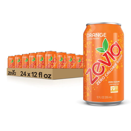 Zevia Soda Zero Orange 12pk 144fl oz Pack of 2