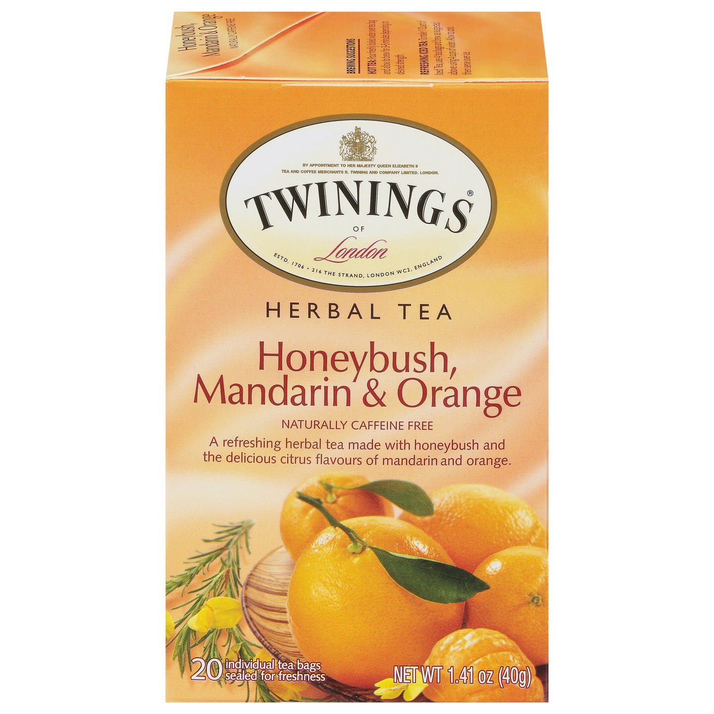 Twining Tea Tea Herbal Unwind Honeybush Mandarin 20 Bag (Pack of 6)