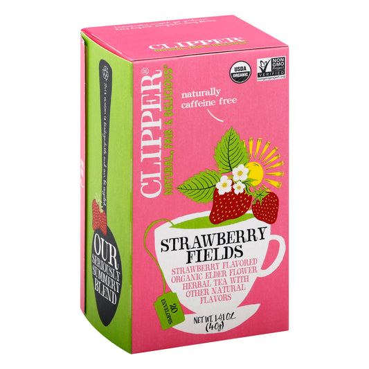 Clipper Tea Strawberry Elderflower Or 1.41 Oz (Pack Of 6)