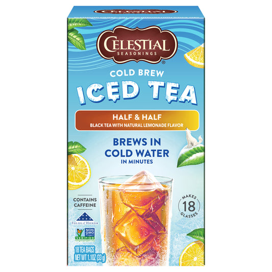 Celestial Seasonings Tea Cold Brew Half And Half 18 Bag (Pack Of 6)