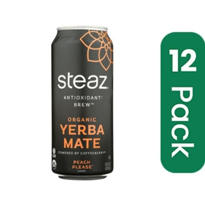Steaz - Yerba Mate Peach Please 16 fl. oz (Pack of 12)