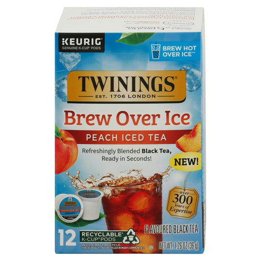 Twinings Tea Tea Iced Peach K-Cup 12 Count (Pack of 6)