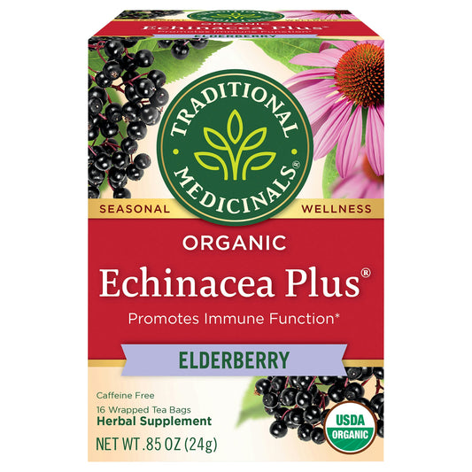Traditional Medicinals Tea Echinacea Elder Organic 16 Bag (Pack of 6)