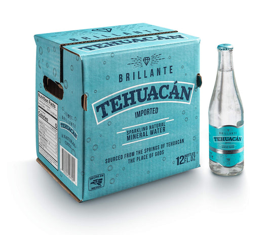 Tehuacan Mineral Sparkling Water 12 bottles 144 fl oz