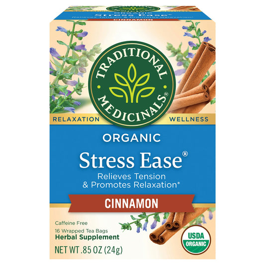 Traditional Medicinals Tea Cinnamon Stress Ease O 16 Bag (Pack of 6)