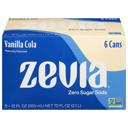 Zevia Zero Vanilla Cola 72 FO (Pack of 4)