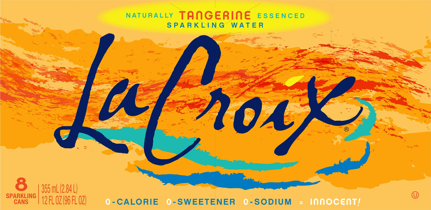 La Croix Water Sparkling Tangerine 8Pack 96 Fl Oz (Pack of 3)