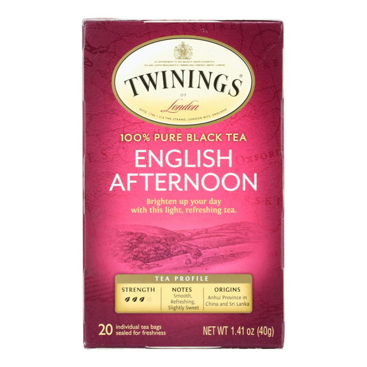 Twinings Tea Black Tea - English Afternoon 20 Bags (Pack of 6)