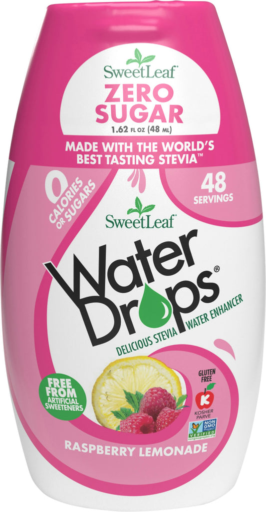 Sweetleaf Water Drop Raspberry Lemon 1.62 Fl Oz (Pack of 12)